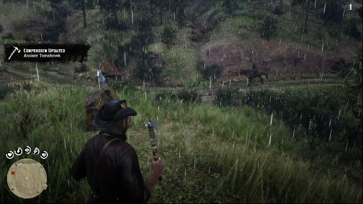 The hatchet is stuck in a tree stump in front of the cabin - Red Dead Redemption 2: Unique items - maps, locations, tips - Secrets and collectibles - Red Dead Redemption 2 Guide
