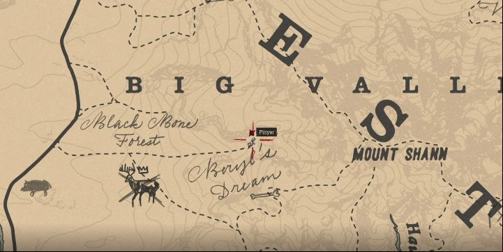 The Wide-Blade Knife is in the southern part of Big Valley - Red Dead Redemption 2: Unique items - maps, locations, tips - Secrets and collectibles - Red Dead Redemption 2 Guide