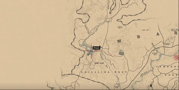 This legendary fish can be found in the western part of the map - Red Dead Redemption 2: Legendary Sockeye Salmon - maps, tips - Legendary fish - Red Dead Redemption 2 Guide