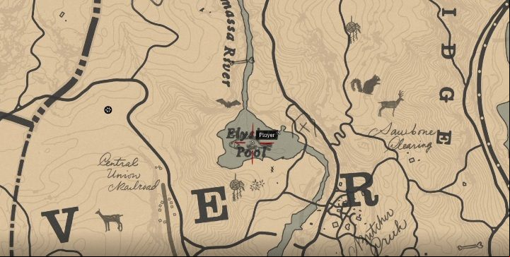 This fish can be found in the Elysian Pool - Red Dead Redemption 2: Legendary Perch - maps, tips - Legendary fish - Red Dead Redemption 2 Guide