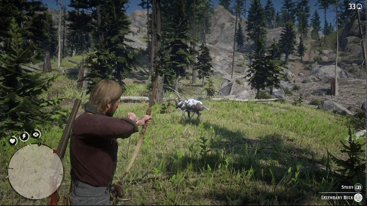 The deer is not a fast animal or aggressive, but it is very shy - Red Dead Redemption 2: Legendary Deer - maps, tips - Legendary Animals - Red Dead Redemption 2 Guide