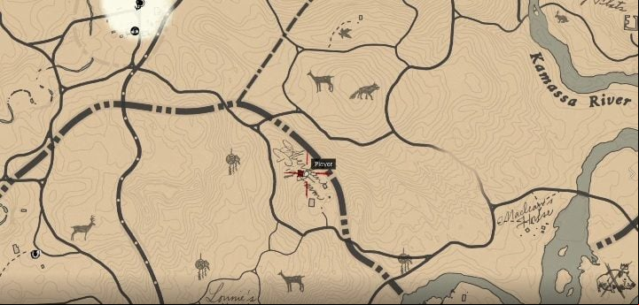 The Aberdeen Pig Farm Homestead is located near Kamassa River, in the southern part of New Hanover - Red Dead Redemption 2: Homestead Stashes Treasure Map - all homesteads - Secrets and collectibles - Red Dead Redemption 2 Guide