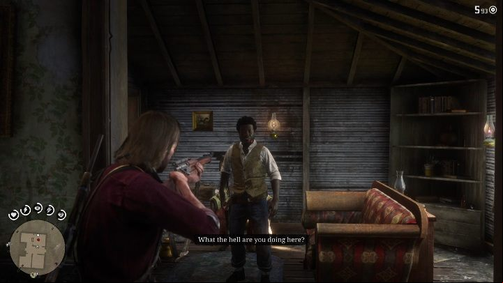The first thing you have to do while on the Homestead is to kill the man threatening you - Red Dead Redemption 2: Homestead Stashes Treasure Map - all homesteads - Secrets and collectibles - Red Dead Redemption 2 Guide