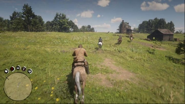 With such a dozen of enemies there is no point in shooting - jump on your horse and drive ahead - Red Dead Redemption 2: An Honest Mistake - walkthrough - Chapter 3 - Clemens Point - Red Dead Redemption 2 Guide