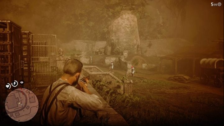 Time for a little shootout - stay close to Dutch and fight off waves of enemies - Red Dead Redemption 2: A Kind and Benevolent Despot - walkthrough - Chapter 5 - Guarma - Red Dead Redemption 2 Guide