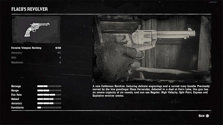 Search Flacos corpse - you will find Flacos Revolver, a unique weapon - Red Dead Redemption 2: The Noblest of Man, and a Woman - walkthrough, map - Side quests - Red Dead Redemption 2 Guide