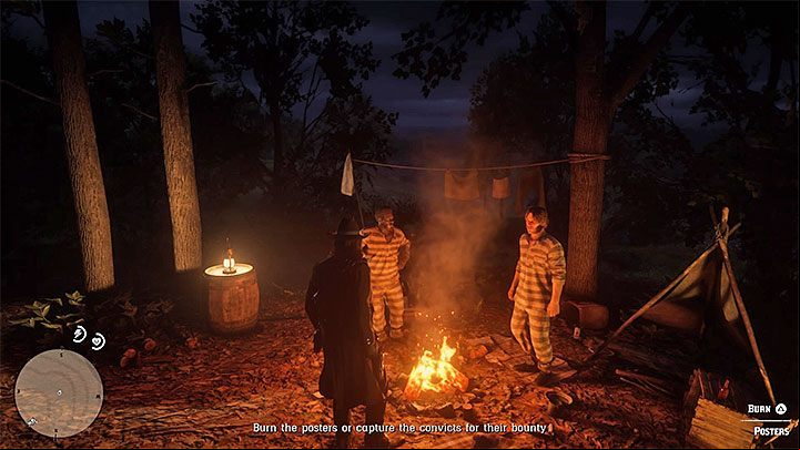 The second option is to burn the wanted posters - Mr - Red Dead Redemption 2: The Ties That Bind Us - walkthrough, map - Side quests - Red Dead Redemption 2 Guide
