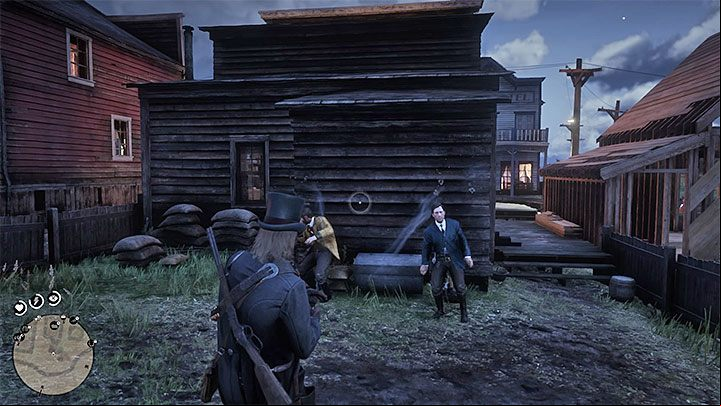 Your task is to shoot objects placed on the quest givers heads - Red Dead Redemption 2: Oh, Brother - walkthrough, map - Side quests - Red Dead Redemption 2 Guide