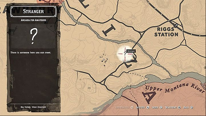 You can meet Mason for the first time in the forest south-east of Strawberry and south-west of Riggs Station (train station) - Red Dead Redemption 2: Arcadia for Amateurs - walkthrough, map - Side quests - Red Dead Redemption 2 Guide
