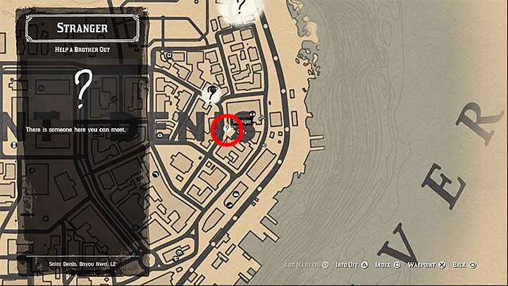 The quest marker for this mission should appear in Saint Denis sometime after starting the fourth chapter - Red Dead Redemption 2: Help a Brother Out - walkthrough, map - Side quests - Red Dead Redemption 2 Guide