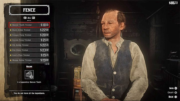 Here is a detailed range of services offered by each fence - Red Dead Redemption 2: Fence - what services does he offer? - Exploring the game world - Red Dead Redemption 2 Guide