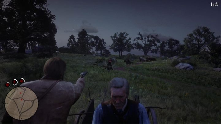 Hosea is in trouble - go down and shoot the enemy who captured your friend - Red Dead Redemption 2: Advertising, the New American Art 1-2 - walkthrough - Chapter 3 - Clemens Point - Red Dead Redemption 2 Guide