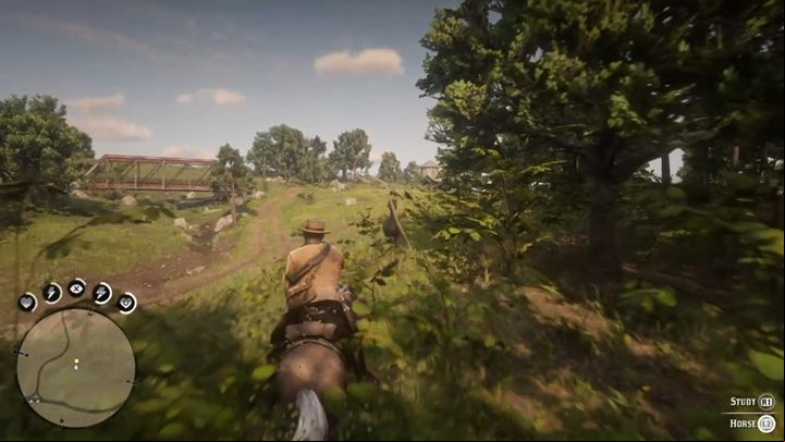 One of the horses starts to escape - take out your lasso and catch the animal before it gets away - Red Dead Redemption 2: Horse Flesh for Dinner - walkthrough - Chapter 3 - Clemens Point - Red Dead Redemption 2 Guide