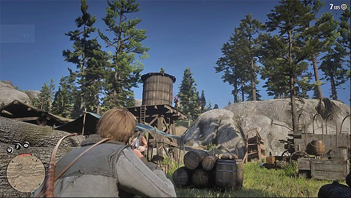 Gradually move towards the main bounty hunter camp where Sean is imprisoned - Red Dead Redemption 2: The First Shall Be Last - walkthrough - Chapter 2 - Horseshoe Overlook - Red Dead Redemption 2 Guide