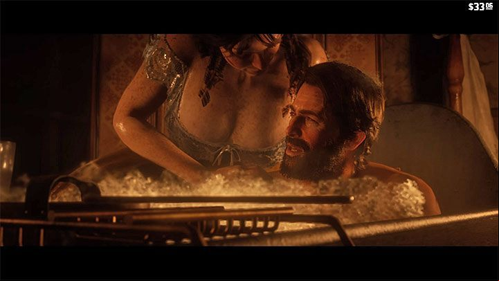 During a bath you can ask a woman working at a hotel to clean Morgan - Red Dead Redemption 2: Bath - how to take it? - Exploring the game world - Red Dead Redemption 2 Guide