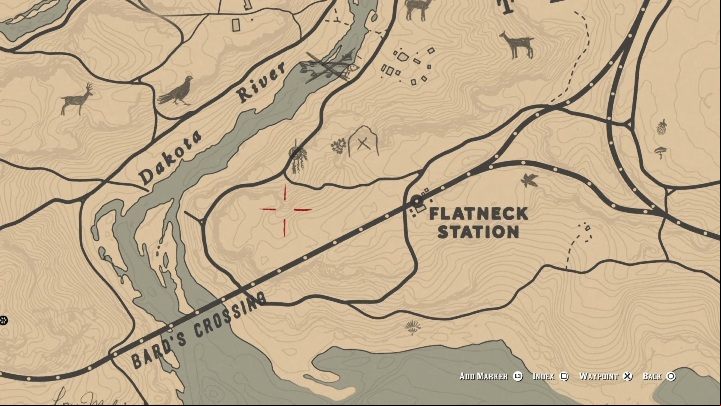 The man selling the map can be found at the Dakota River - Red Dead Redemption 2: Jack Hall Gang Treasure Map - how to get the treasure? - Treasure Maps - Red Dead Redemption 2 Guide