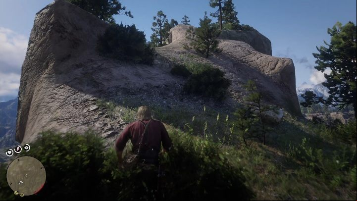 To get the map you must first climb up the very top - Red Dead Redemption 2: Jack Hall Gang Treasure Map - how to get the treasure? - Treasure Maps - Red Dead Redemption 2 Guide