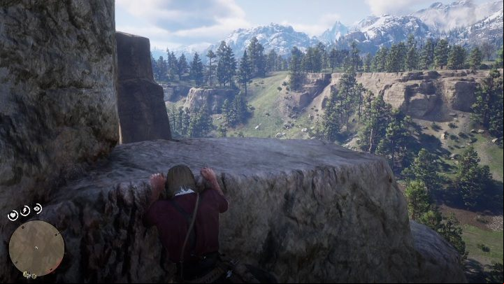 Be careful not to slip off the rock shelf - Red Dead Redemption 2: Jack Hall Gang Treasure Map - how to get the treasure? - Treasure Maps - Red Dead Redemption 2 Guide