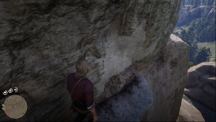 At the end of the rock shelf, you will find a small hole in the rock - Red Dead Redemption 2: Jack Hall Gang Treasure Map - how to get the treasure? - Treasure Maps - Red Dead Redemption 2 Guide