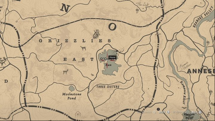 The third map will take you to OCreaghs Run - Red Dead Redemption 2: Jack Hall Gang Treasure Map - how to get the treasure? - Treasure Maps - Red Dead Redemption 2 Guide