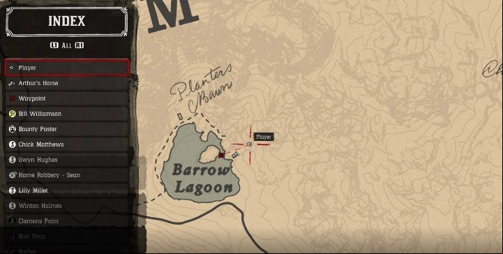 The second map will direct you to Barrow Lagoon, over Grizzlies West - Red Dead Redemption 2: High Stakes Treasure Map - how to get the treasure? - Treasure Maps - Red Dead Redemption 2 Guide