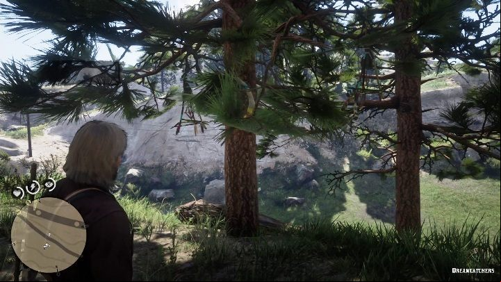 The tenth Dreamcatcher is near Valentine, on one of the hills - Red Dead Redemption 2: Dreamcatchers - where to find all of them? Maps - Secrets and collectibles - Red Dead Redemption 2 Guide