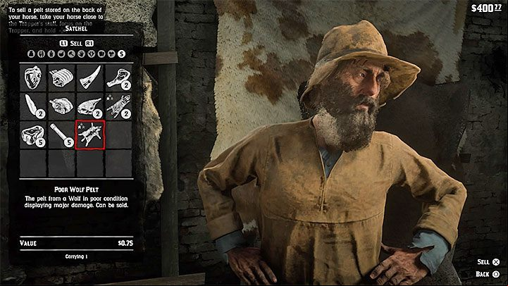 Alternatively, you can supply the trapper with animal pelts (including legendary ones) - Red Dead Redemption 2: Best animal skins, pelts - how to get? - Hunting and wild animals - Red Dead Redemption 2 Guide