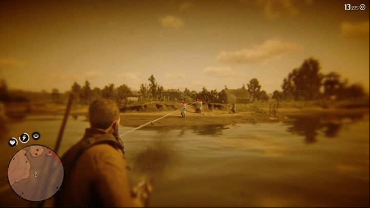You now have to kill a few enemies that have stayed on the shore - Red Dead Redemption 2: Visiting Hours - walkthrough - Chapter 6 - Beaver Hollow - Red Dead Redemption 2 Guide