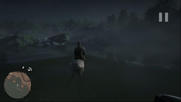 Swim towards one of the horses and mount the animal - Red Dead Redemption 2: A Rage Unleashed - walkthrough - Chapter 6 - Beaver Hollow - Red Dead Redemption 2 Guide