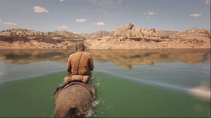 Get on your mount and enter the river - Red Dead Redemption 2: Mexico - how to reach? - Campaign - Red Dead Redemption 2 Guide