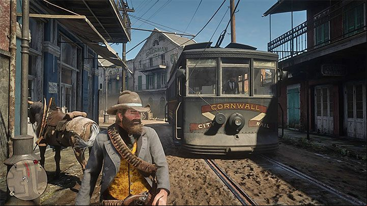 1 - Red Dead Redemption 2: Streetcar in Saint Denis - can you drive? - Exploring the game world - Red Dead Redemption 2 Guide