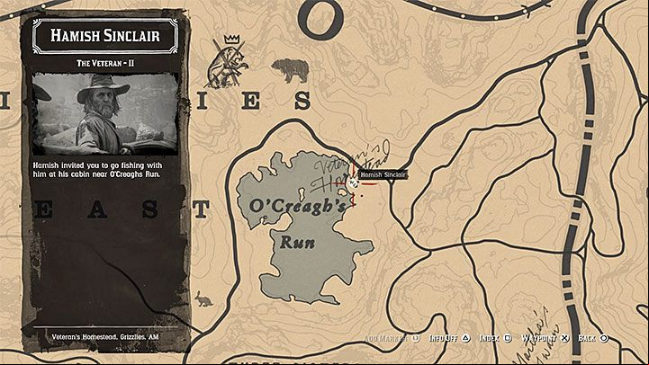 Hamish will invite the hero to fish, but you cant take care of it right away - Red Dead Redemption 2: The Veteran - walkthrough, map - Side quests - Red Dead Redemption 2 Guide