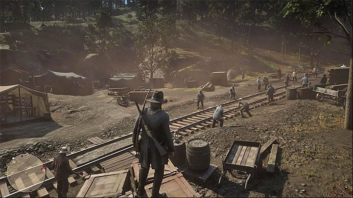 This location is a railroad construction site - Red Dead Redemption 2: Small side quests - unique locations - walkthrough, maps - Side quests - Red Dead Redemption 2 Guide