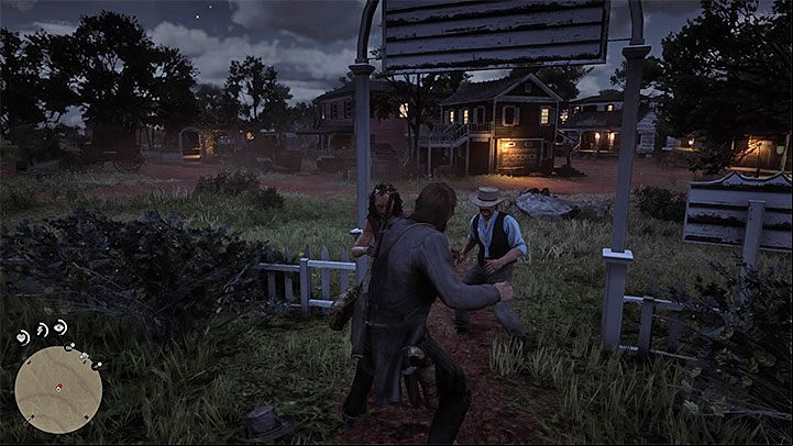 You now have to keep an eye on the entrance to the cemetery while Hughes digs out the grave - Red Dead Redemption 2: Money Lending and Other Sins 4 - walkthrough, map - Side quests - Red Dead Redemption 2 Guide