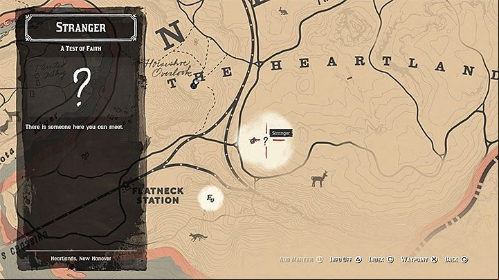 You can start this mission south-east from the gang hideout in Horseshoe Overlook - an excavating site - Red Dead Redemption 2: Minor side quests, stranger quests walkthrough, map - Side quests - Red Dead Redemption 2 Guide