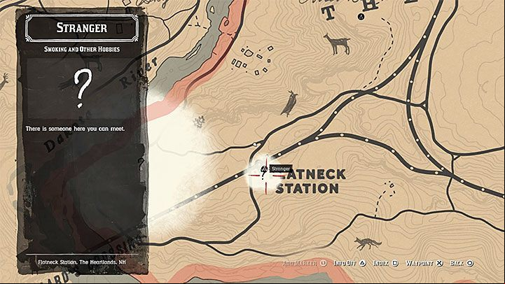 This mission can be started in Flatneck station, south from the gang hideout in Horseshoe Overlook (the same location where you can find Reverend Swanson during one of the main missions) - Red Dead Redemption 2: Minor side quests, stranger quests walkthrough, map - Side quests - Red Dead Redemption 2 Guide