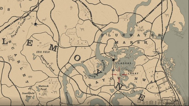 1 - Red Dead Redemption 2: Legendary Bull Gator - maps, tips - Legendary Animals - Red Dead Redemption 2 Guide