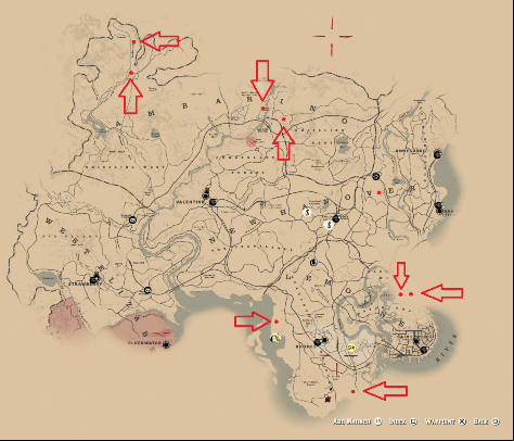 Above we have shown a map showing the location of all graves available in RDR2 - Red Dead Redemption 2: Graves - maps, locations, tips - Secrets and collectibles - Red Dead Redemption 2 Guide