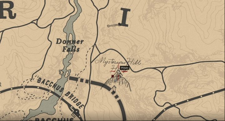 The grave can be found on a mountain, west of Donner Falls - Red Dead Redemption 2: Graves - maps, locations, tips - Secrets and collectibles - Red Dead Redemption 2 Guide