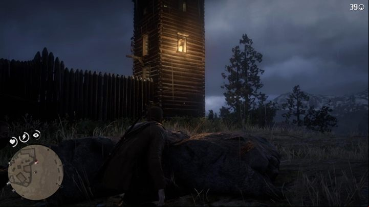 Walk along the palisade and dont let yourself be spotted - Red Dead Redemption 2: The Kings Son - walkthrough - Chapter 6 - Beaver Hollow - Red Dead Redemption 2 Guide