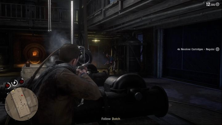 Once you kill all the soldiers outside, follow Dutch inside the factory - Red Dead Redemption 2: My Last Boy - walkthrough - Chapter 6 - Beaver Hollow - Red Dead Redemption 2 Guide