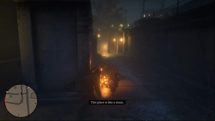 When you the bluecoat, return to the path and stick with it all the time - Red Dead Redemption 2: Angelo Bronte, a Man of Honor - walkthrough - Chapter 4 - Shady Belle - Red Dead Redemption 2 Guide