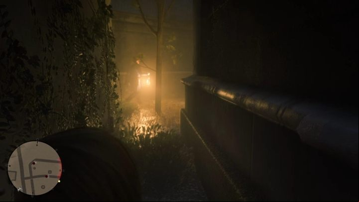 After the dialog, hide in the recess and wait until the guard es you - Red Dead Redemption 2: Angelo Bronte, a Man of Honor - walkthrough - Chapter 4 - Shady Belle - Red Dead Redemption 2 Guide