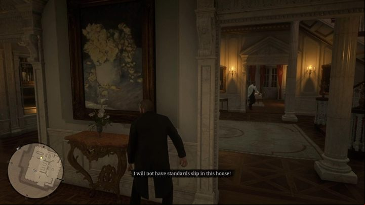 Follow the man and stand at the entrance to the mansion - Red Dead Redemption 2: Gilded Cage - walkthrough - Chapter 4 - Shady Belle - Red Dead Redemption 2 Guide