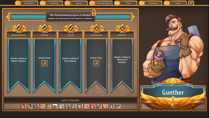 Gunther s the local blacksmith, who will be crafting better weapons for you - Which citizens to enter relationships with | Citizens - Citizens - Regalia: Of Man and Monarchs Game Guide