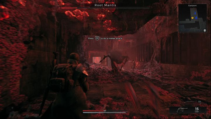 To beat him easily, don't attack him for a while to let your allies distract him - Remnant 2: How to beat Root Mantis? - Bosses - Remnant 2 Guide