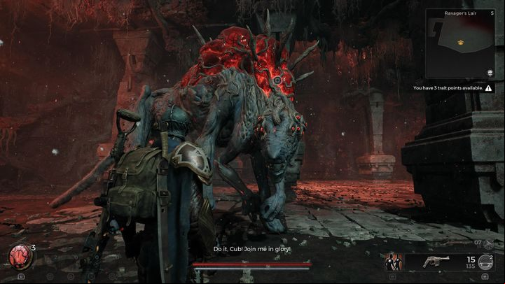 Before the fight with Corrupted Ravager, you must make a decision regarding him and another creature - The Doe - Remnant 2: How to beat Corrupted Ravager? - Yaesha - Remnant 2 Guide