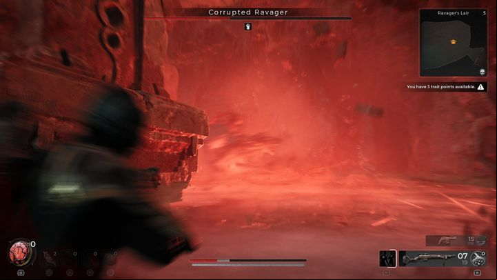 In case of a pull wave, try to dodge backwards and then quickly shoot at the boss - Remnant 2: How to beat Corrupted Ravager? - Yaesha - Remnant 2 Guide