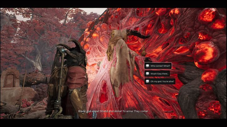 Shooting the Root Nexus and draining its health gradually spawns waves of enemies - Remnant 2: How to beat the Defiler? - Yaesha - Remnant 2 Guide