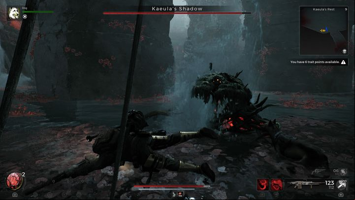 If Kaeula's Shadow is near you, it is best to get behind its back or escape - Remnant 2: How to beat Kaeulas Shadow? - Yaesha - Remnant 2 Guide